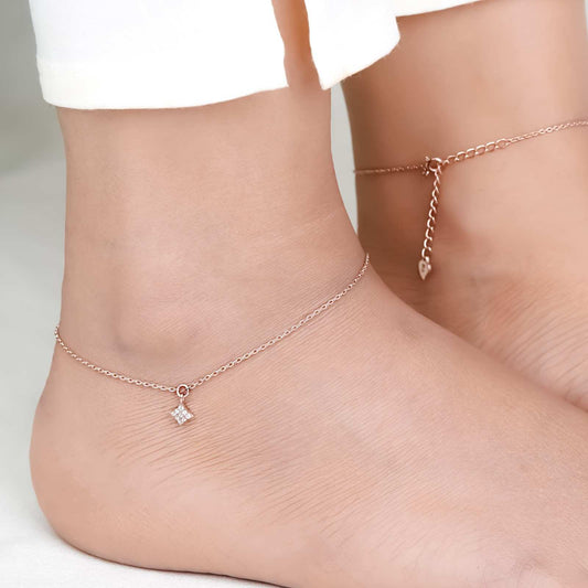 Rose Gold Anklet For Women