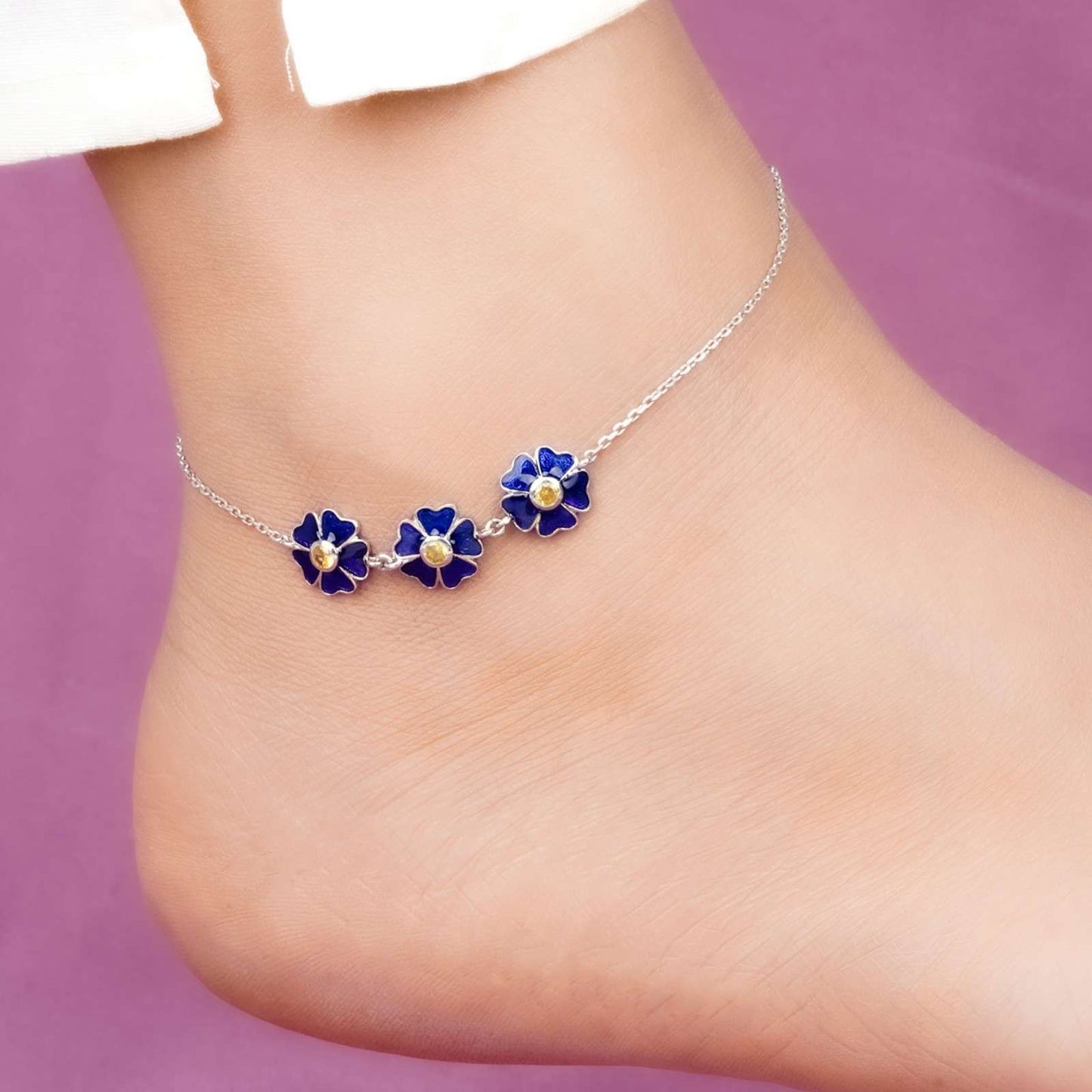 anklets for women silver