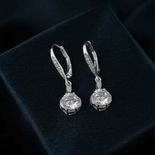 925 Sterling Silver Solitaire Classic Drop Earrings