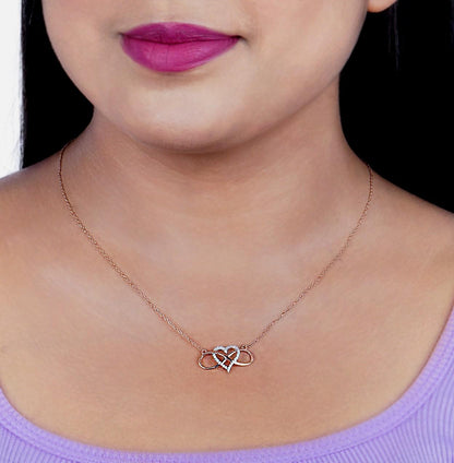 Rose gold heart necklace