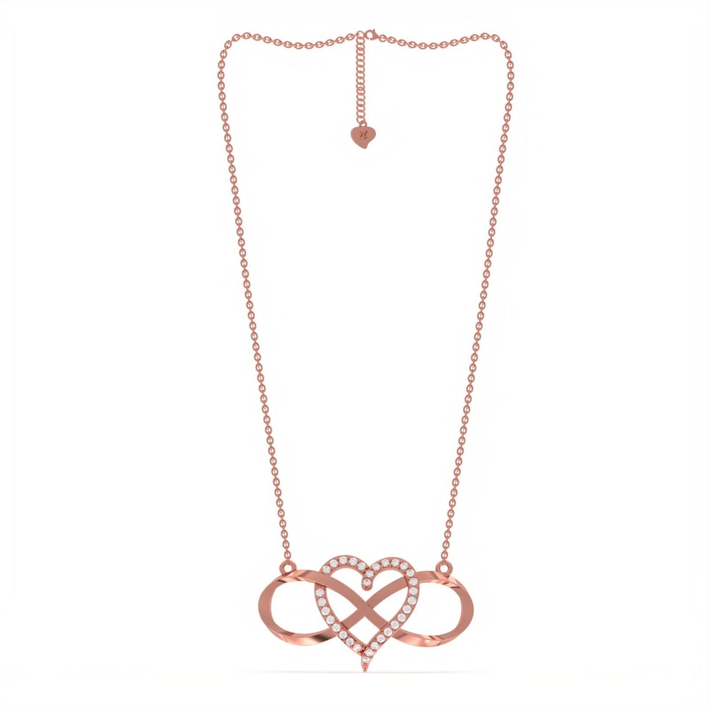 Rose gold heart necklace