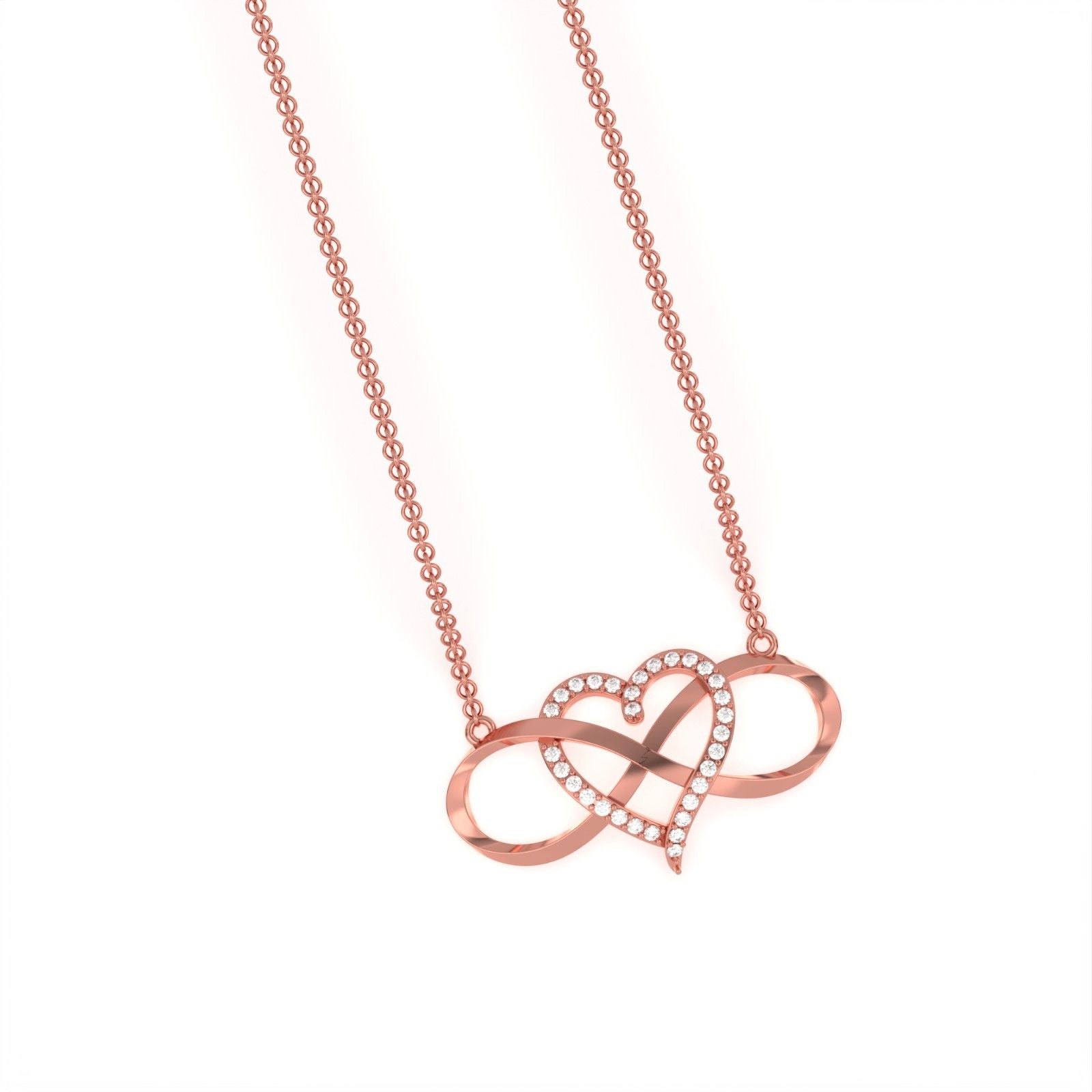 Rose gold heart necklace