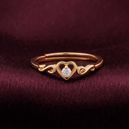 Golden Vintage Heart Valentine Ring