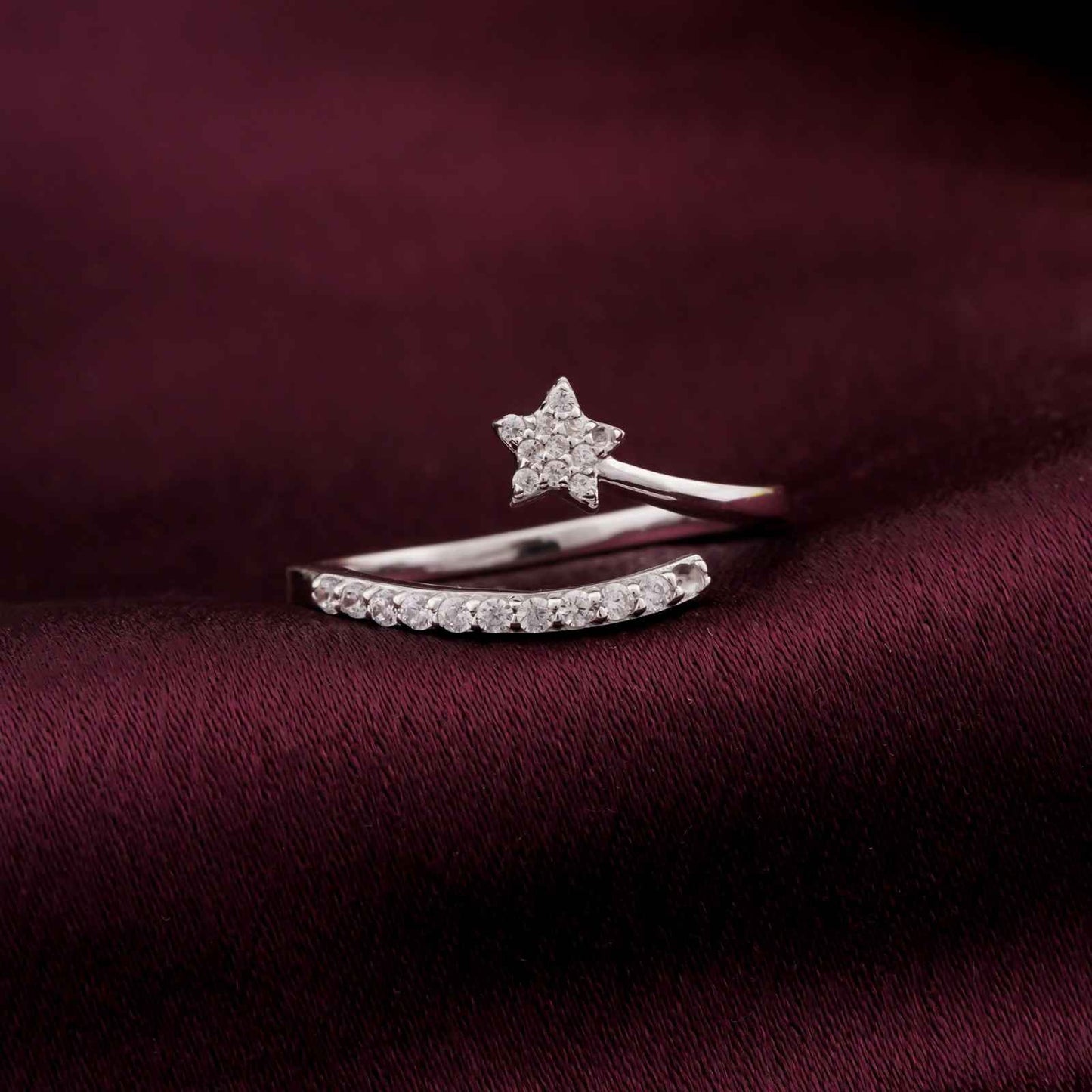 Silver Shooting Star Ring