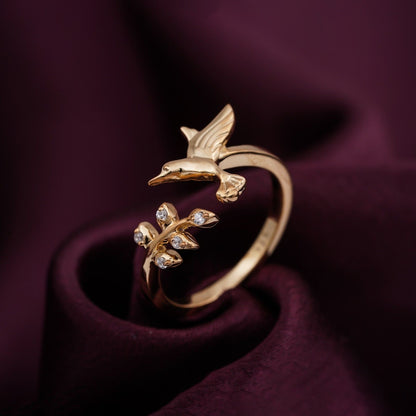 Golden Bird Ring For Women