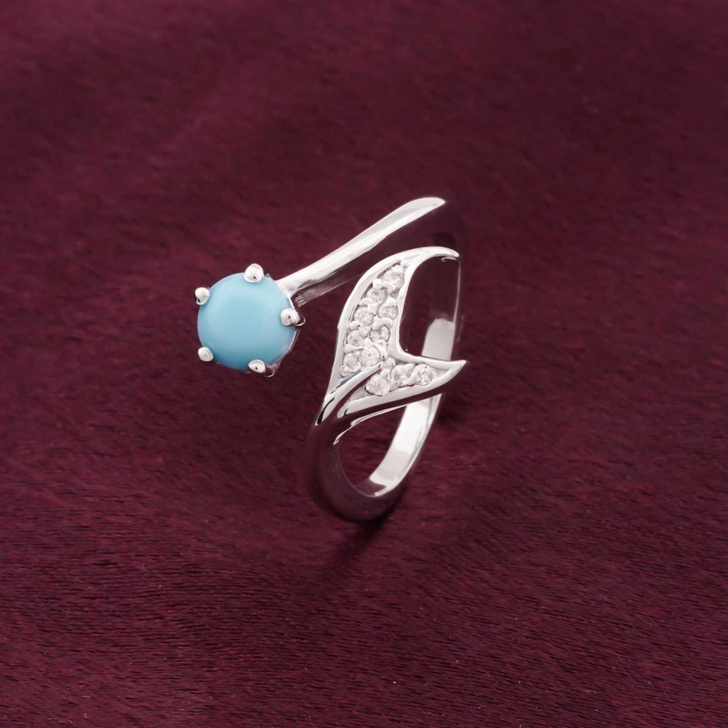 Silver Opal Mermaid Ring