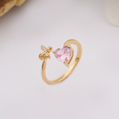 Golden Open Heart Stackable Ring